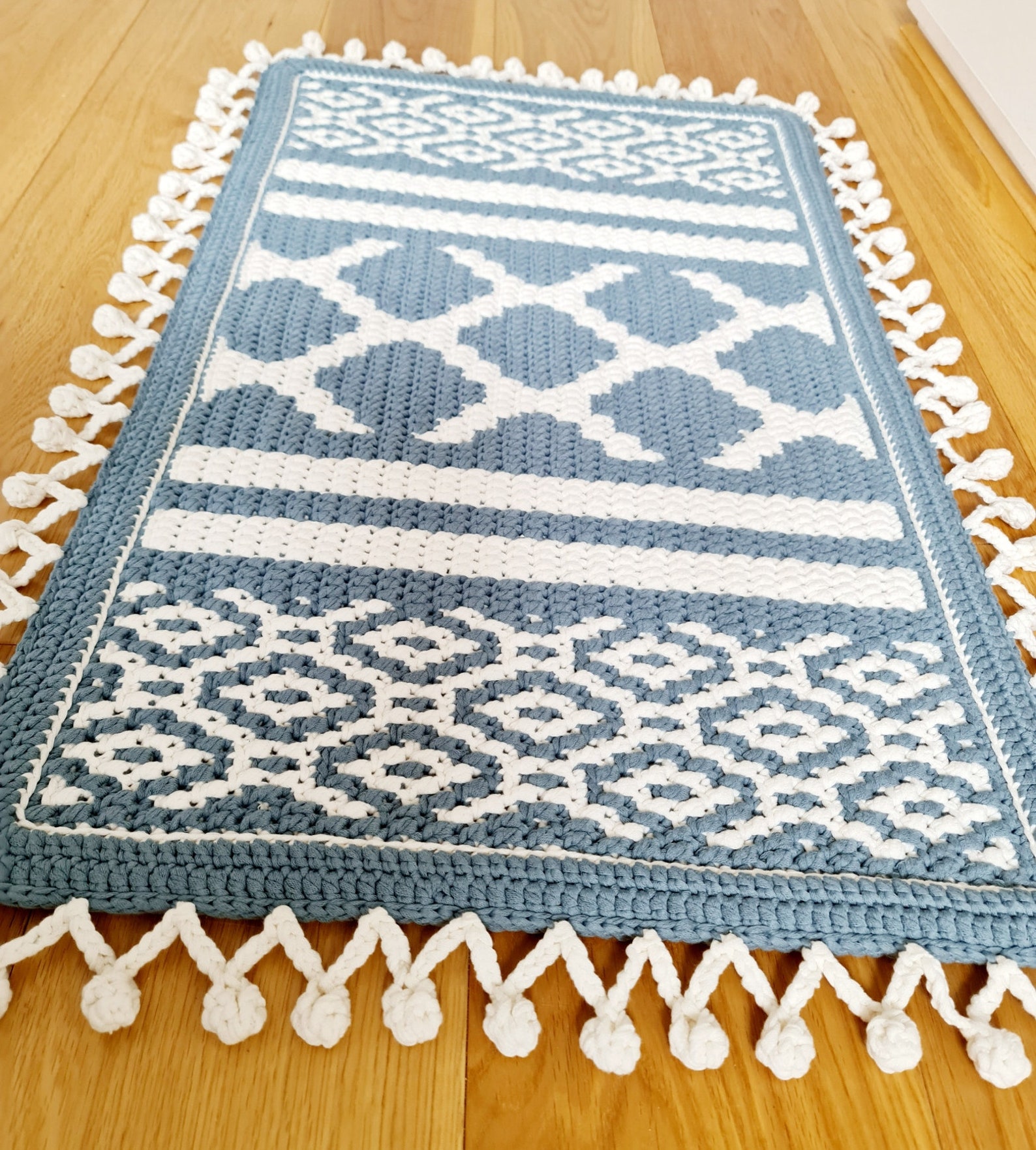 Crochet Pattern Geometric Mosaic Crochet Rug Home / Living Etsy