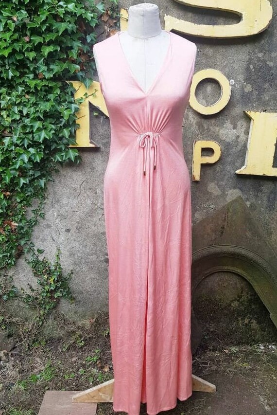 Grecian Maxi Dress - Pink