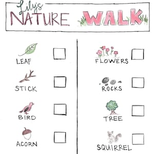 Nature Walk for Toddlers - Nature Scavenger Hunt