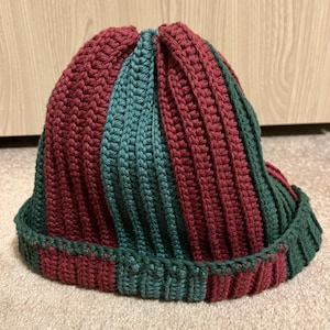 Handmade crocheted hat, winter hat, size S, cozy and warm