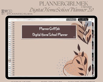 New* PlannerGirlMek Digital HomeSchool Undated Planner|  iPad Planner Digital Weekly Lesson Planner | Goodnotes iPad lesson Planner Undated