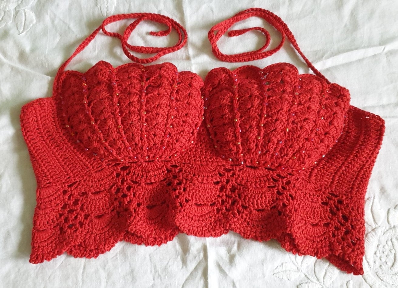 トップス eaphi HAND CROCHET KNIT BUSTIER HAND CROCHET KNIT BUSTIER【POPUP先行】