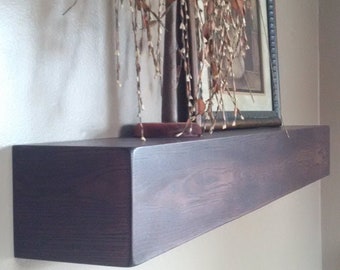 48" Long Floating Beam / Mantel / Box Shelf / Wall Shelf