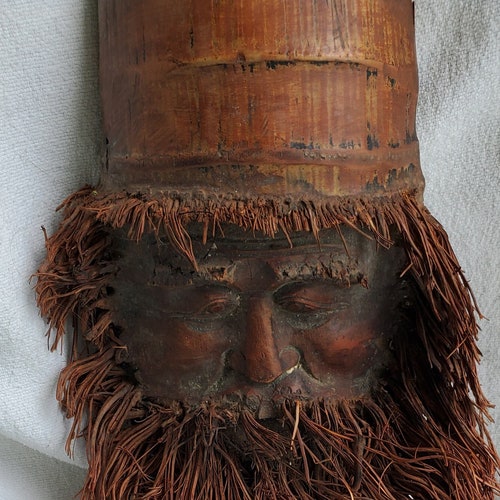 Antique shops Hand-Carved Bamboo Green Man Gargoyle