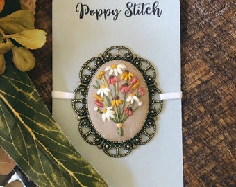 Journal Charm for Travelers Notebook, Customized Planner Charm for Unique Planner Gift, Hand Embroidery for Elastic on Leather Journal