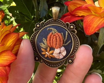 Mini Pumpkin Necklace, Pumpkin Lover Gift, Fall Necklace