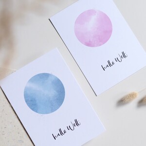 Postkartenset - "hallo Welt" zur Geburt