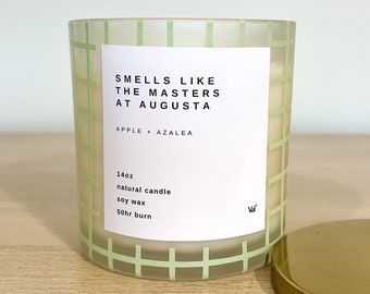 Smells Like The Masters Candle + Surprise Cocktail Pairing Golf Candle Double Wick Masters Golf Party Decor Gift Vintage Golf Aesthetic