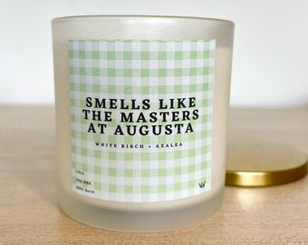 Smells Like The Masters Candle + Surprise Cocktail Pairing Golf Candle Double Wick Candle Decor Golf Player Gifts Men & Women's Golf Gift