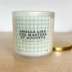 Smells Like The Masters Candle + Surprise Cocktail Pairing Golf Candle Double Wick Candle Decor Golf Player Gifts Men & Women's Golf Gift