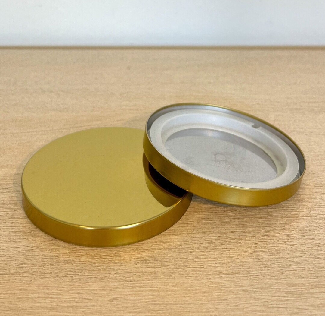 Gold Shiny Metal Candle Lid Gold Candle Lid Supplies Candle Craft