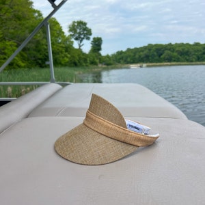 Straw Visor For Women Quality Women Raffia Visor Bachelorette Party Gift Wide Brim Visor Summer Custom Sun Visor Personalized Bride Visor image 6