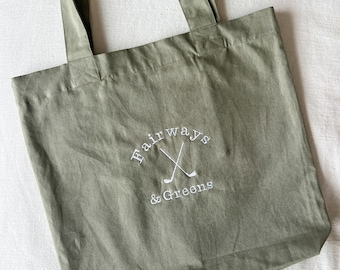 Golf Tote Bag Golf Gift For Women Golf Bag Embroidered Golf Bag Golf Market Tote Bag For Her