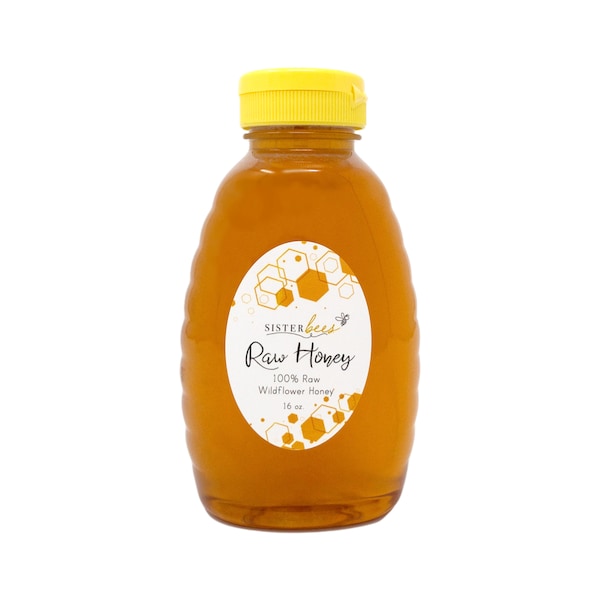 100% Raw Michigan Wildflower Honey 16 oz container- perfect gift - Northern Michigan Raw Honey- Raw Honey
