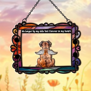 Personalized Pet Memorial Suncatcher, Loss of Pet Sympathy Gift, Pet Loss Gifts, Dog Lovers Gift, Dog Memorial Gift, Windows Hangings Decor