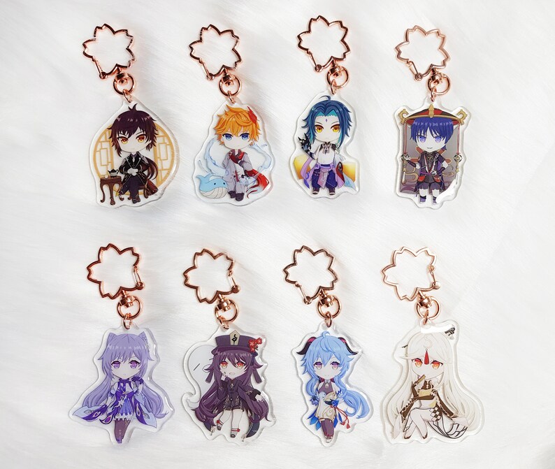 Genshin Impact Keychain - Etsy