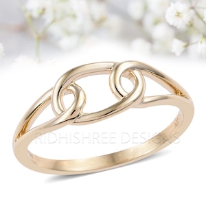 Interlock Knoten Ring, Sterling Silber Liebe Knoten Ring, Versprechen Ring, Brautjungfer Geschenk Ring, Freundschaftsring, Geschenk für Frauen, symbolische Liebe Ring