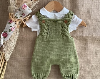 Robin Overalls Knitting Pattern | Baby Overalls Knitting Pattern | Baby Dungarees Knitting Pattern | Only in English | 0-24 months |