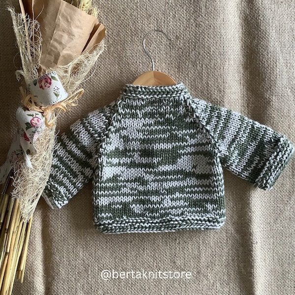 Snow Sweater PDF Knitting Pattern | 0-24 months | Double Yarn Knitting  | Baby Jumper Knitting Pattern | Easy Instructions | PDF in English