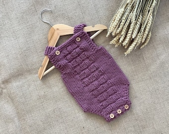 Autumn Romper Knitting Pattern | Knitting Patterns for Babies | 0-24 months | Double Knitting | Overalls Knitting Patterns | PDF in English