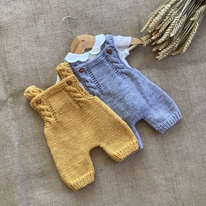 Robin Overalls Knitting Pattern Baby Overalls Knitting Pattern Baby Dungarees Knitting Pattern PDF in English 0-24 months image 3