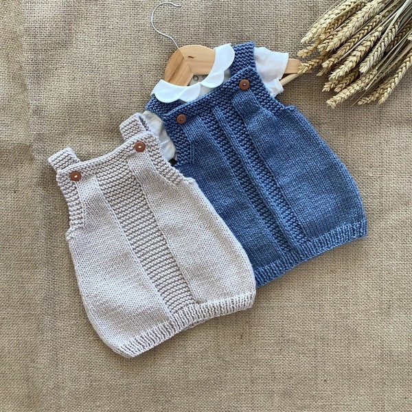 Cozy Dress Knitting Pattern Set | Baby Dress Bundle Knitting Pattern | Baby Overalls Knitting Pattern | 0-24 months | PDF in English