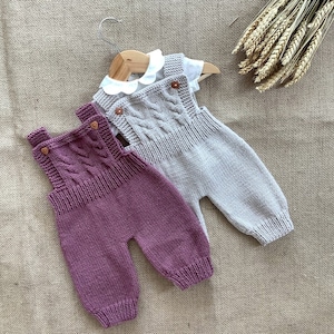 Lisbon Jumpsuit Knitting Pattern | Baby Jumpsuit PDF Knitting Pattern | Baby Overalls Knitting Pattern | 0-24 months | PDF in English