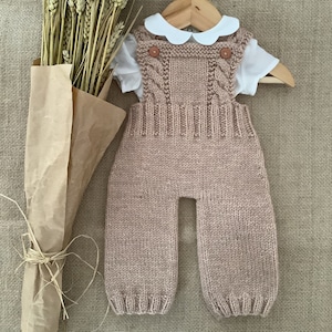 Robin Jumpsuit Knitting Pattern | Baby Dungarees PDF Knitting Pattern | Baby Overalls PDF Knitting Pattern | 0-24 months | PDF in English