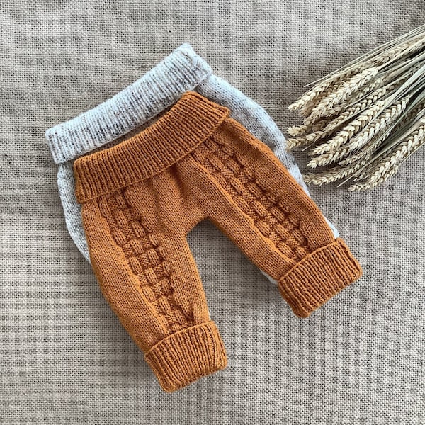 Autumn Pants Knitting Pattern | Oversized Baby Pants Knitting Pattern | Baby Trousers Knitting Patterns | 0-24 months | PDF in English