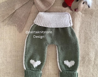 Little Heart Pants Knitting Pattern | Baby Pants | 0-24 Months | in English only