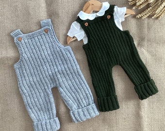 Golden Jumpsuit Knitting Pattern | Baby Dungarees PDF Knitting Pattern | Oversized Style | 0-24 months | PDF in English