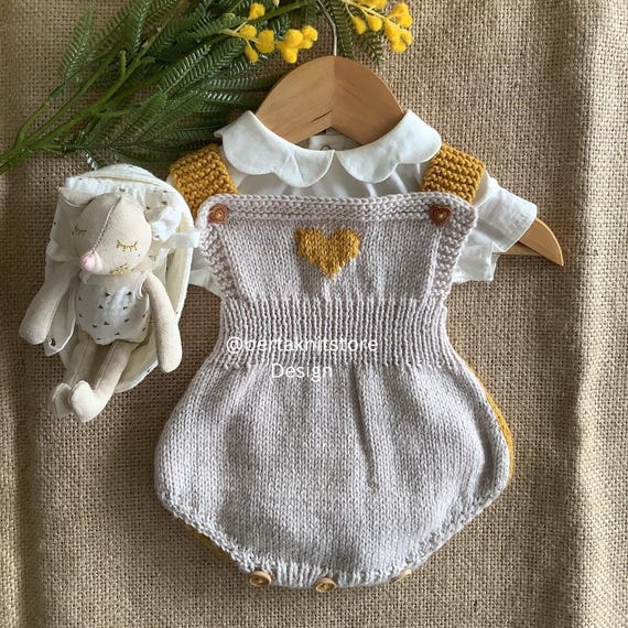 Knitting Pattern for Romper Set