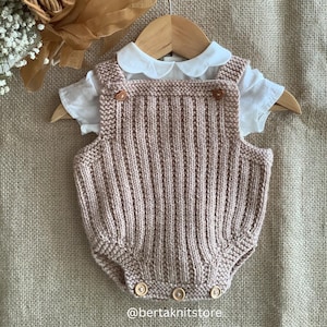 Golden Romper Knitting Pattern | Baby Romper Knitting Patterns | 0-24 months | Baby Overalls Knitting Pattern | Only in English