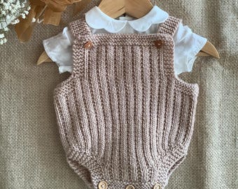 Gouden breipatroon romper | Breipatroon babyromper | 0-24 maanden | Alleen in het Engels