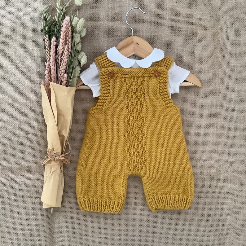 Pineapple Overalls Knitting Pattern Baby Romper Knitting Pattern Baby Dungarees Knitting Pattern PDF in English 0-24 months image 7