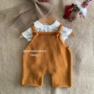 Stork Overalls Knitting Pattern | Baby Dungarees Knitting Pattern | 0-24 months | in English only