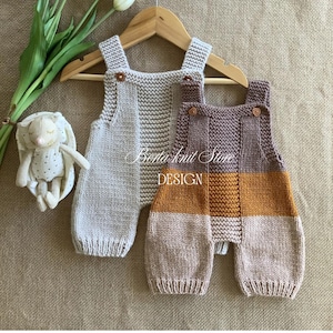 Padrão de tricô para macacão aconchegante / Original Knitwear Design / Somente in inglese / 0-24 mesi