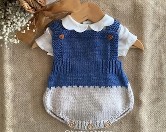 Patrón de tejido para mameluco de diente de león / Patrón de tejido para mameluco de bebé / 0-24 meses / Solo en inglés