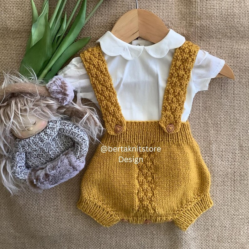 Baby Bloomers Knitting Pattern | Knit Overalls | 0-24 Months | PDF ...