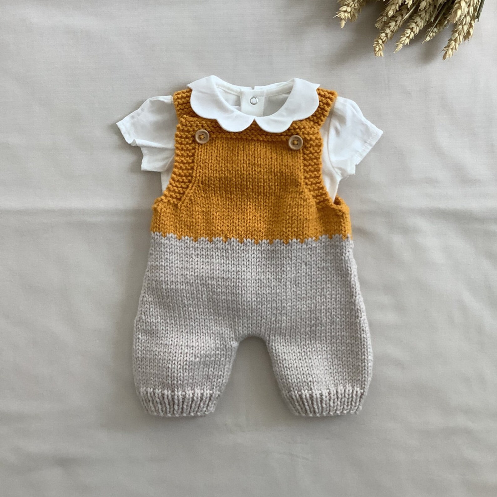 Dandelions Overalls Knitting Pattern Baby Romper Knitting - Etsy