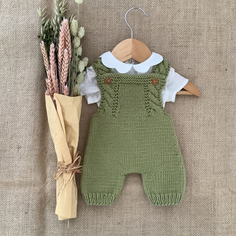 Robin Overalls Knitting Pattern Baby Overalls Knitting Pattern Baby Dungarees Knitting Pattern PDF in English 0-24 months image 10
