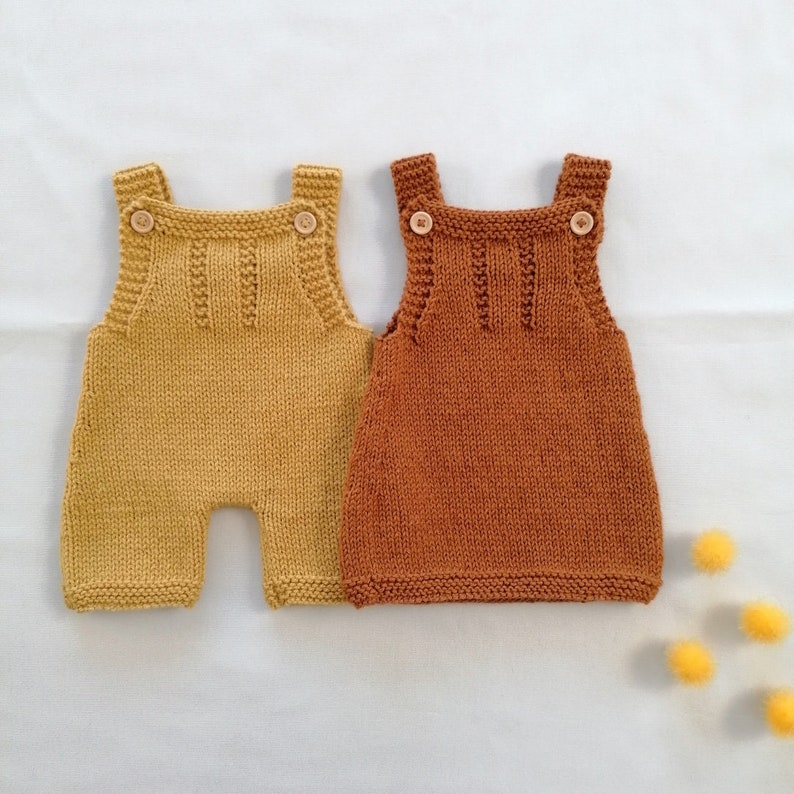 Snow Overalls and Dress Knitting Pattern Set Baby Overalls Knitting Pattern Baby Dress Knitting Pattern 0-24 months PDF in English image 9