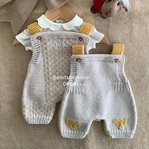 Patrón de tejido para mono de fresa / Mono para bebé / PDF descargable / Solo en inglés / 0-24 meses