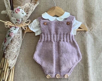 Patrón de tejido para mono acogedor / Patrón de tejido para mono de bebé / 0-24 meses / Solo en inglés