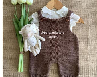 Sunflower Overalls Knitting Pattern | Baby Overalls Knitting Patterns | in English only | 0-24 months