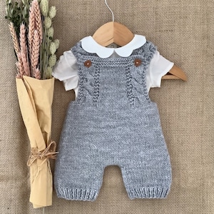 Robin Overalls Knitting Pattern Baby Overalls Knitting Pattern Baby Dungarees Knitting Pattern PDF in English 0-24 months image 2