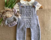 Baby Knit Dungarees Pattern | Autumn Jumpsuit | In English only | 0-24 Months | Downloadable PDF Pattern