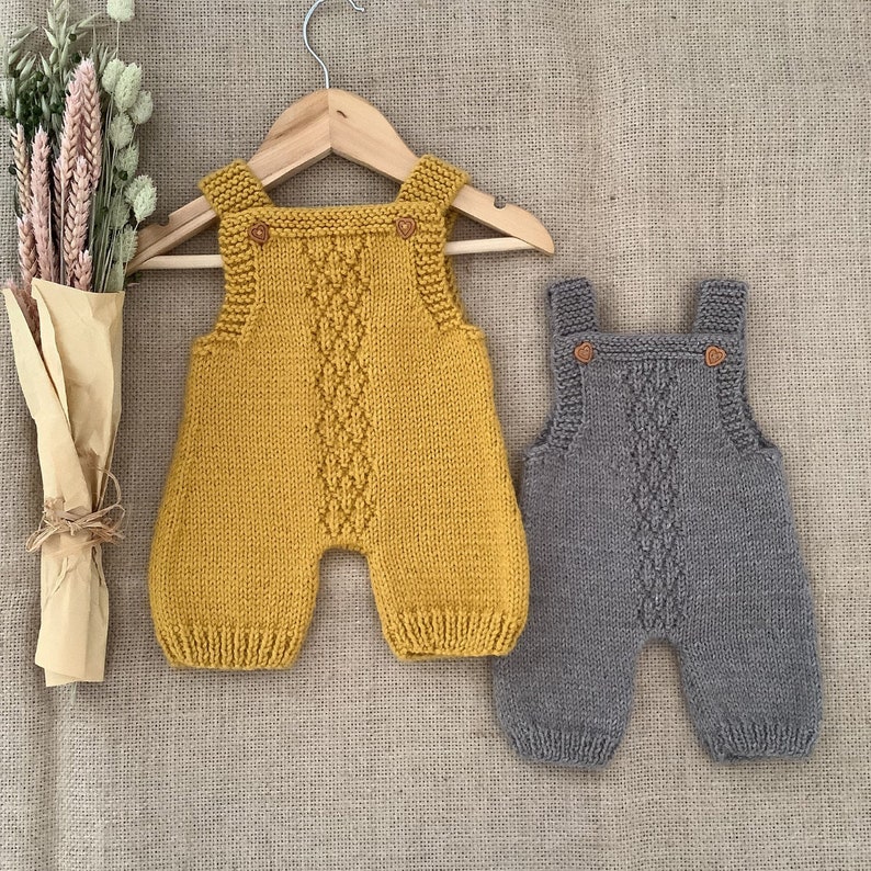 Pineapple Overalls Knitting Pattern Baby Romper Knitting Pattern Baby Dungarees Knitting Pattern PDF in English 0-24 months image 8