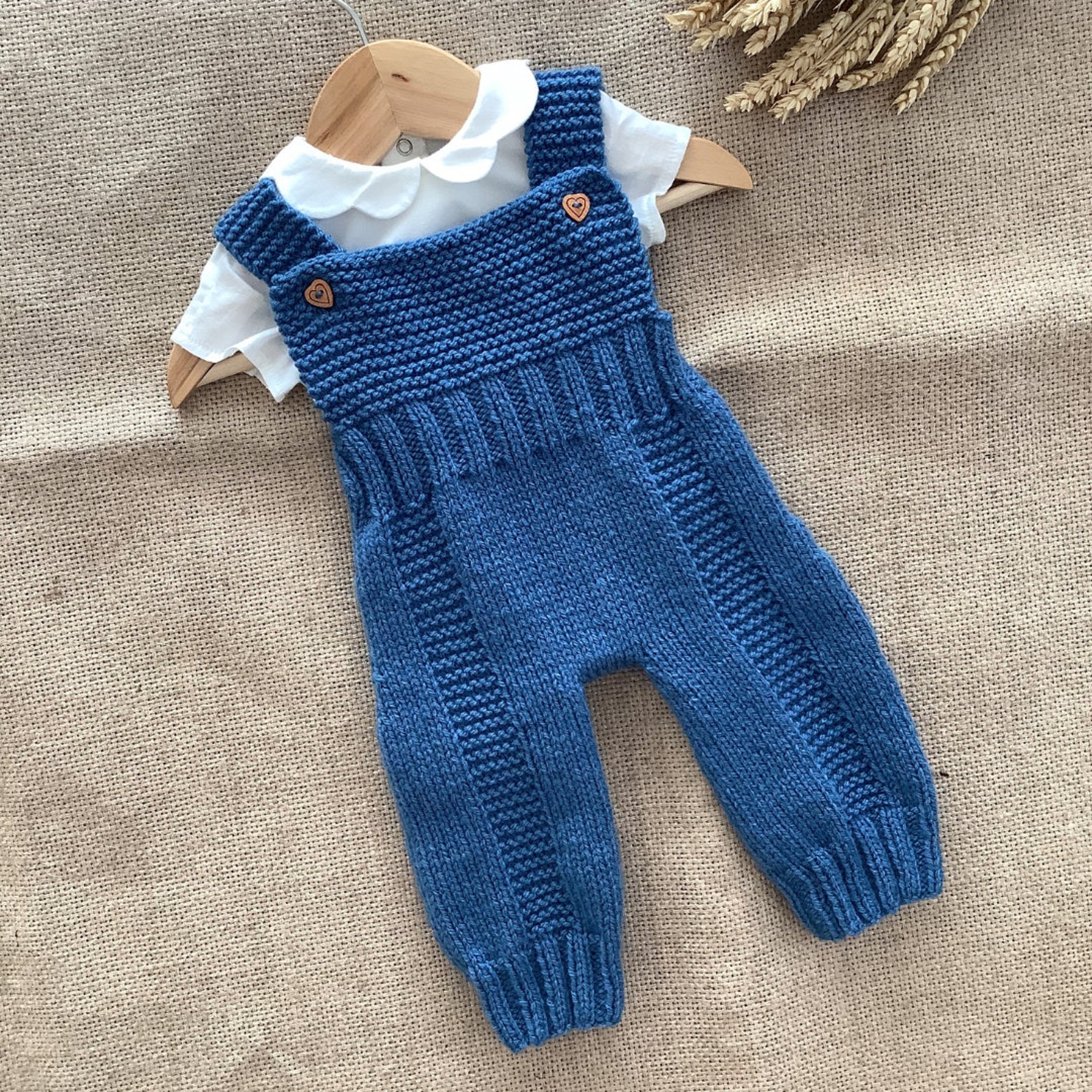 Cozy Jumpsuit Knitting Pattern Baby Dungarees PDF Knitting - Etsy