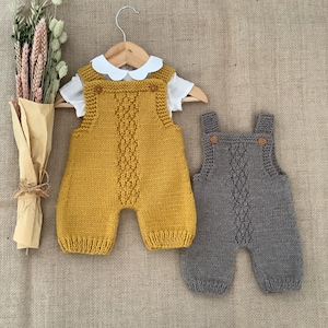 Pineapple Overalls Knitting Pattern Baby Romper Knitting Pattern Baby Dungarees Knitting Pattern PDF in English 0-24 months image 6